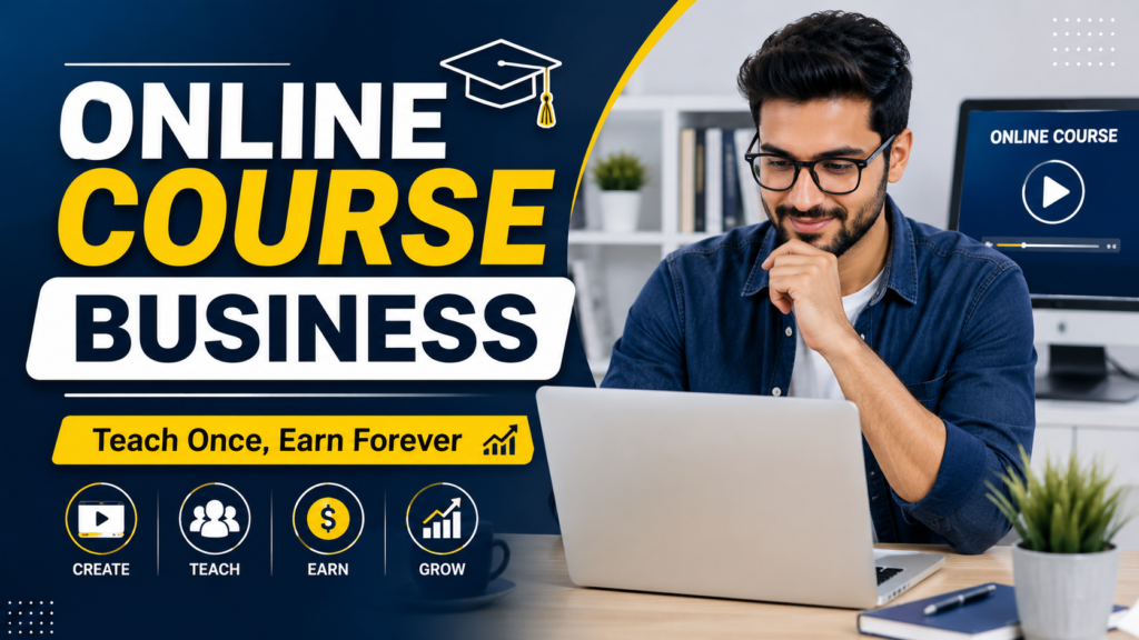 "Online Course Business – Teach Once, Earn Forever."