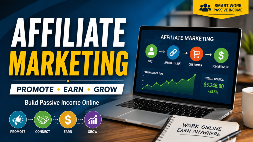 This image shows that affiliate marketing is a form of small business idea.