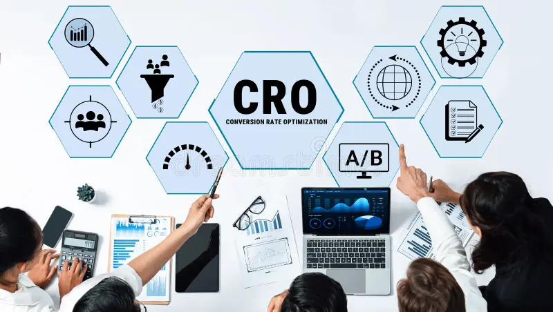 This image shows CRO strategy for business websites.