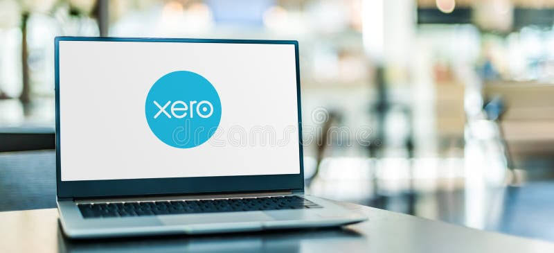 Small Business Accounting Software featuring Xero accounting software displayed on a laptop screen.