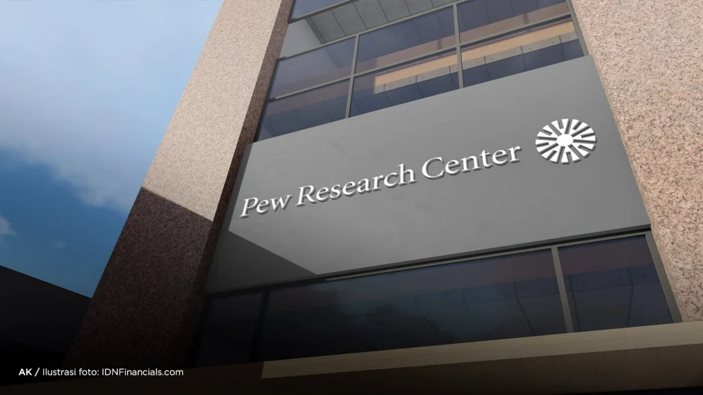 Pew Research Center sign and logo on a modern building exterior